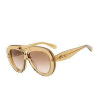 Loewe Acetate Curvy Sunglasses Shiny Dark Green/Gradient Brown