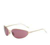 Loewe Eyewear Signature Wrap Sunglasses Gold/Burgundy