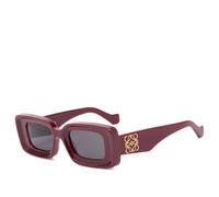 Loewe Eyewear Women's Anagram Rectangular Sunglasses Red/Grey