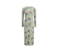 Loewe Floral Print Ribbed Knit Midi Dress Multi M
