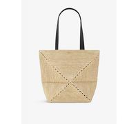 Loewe Loewe x Paula's Ibiza Puzzle Fold Medium Raffia Tote Bag Natural