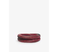 Loewe Mens Fuchsia Paula’s Ibiza Interlocking Braided-leather Bangle 1 Size