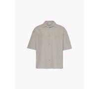 Loewe Mens Grey Short-sleeve Relaxed-fit Cotton Shirt L