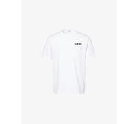 Loewe Mens Loewe Brand-Embroidery Relaxed-Fit Cotton-Jersey T-Shirt White M