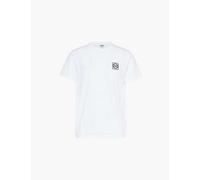Loewe Mens White Brand-embroidery Regular-fit Cotton-jersey T-shirt S