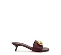 Loewe Pebble Slide 45 Leather Mules - Burgundy - 41 (IT41 / UK8)