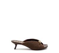 Loewe Pebble Soft 45 Raffia and Leather Sandals - Brown - 40 (IT40/ UK7)