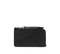 LOEWE Puzzle coin cardholder in supple grained calfskin - Black One Size