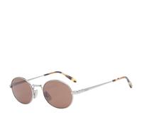 Loewe Slim Round Sunglasses Shiny Light Ruthenium/Green