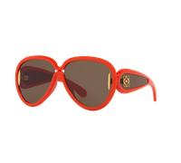 Loewe Woman Sunglass Paulas Ibiza LW40132I - Frame color: Orange, Lens color: Brown