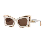 Loewe Woman Sunglass Paulas Ibiza LW40140U - Frame color: Ivory, Lens color: Brown
