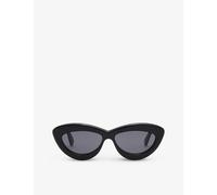 Loewe Womens Black G736270x14 Cat-eye Logo-embellished Acetate Sunglasses 5.4cm