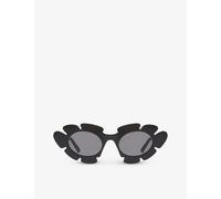 Loewe Womens Black X Paula's Ibiza G000270x03 Flower-shaped Acetate Sunglasses 140mm