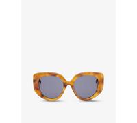 Loewe Womens Blonde/smoke Tortoiseshell Butterfly-frame Acetate Sunglasses 1 Size