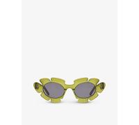 Loewe Womens Cactus Green X Paula's Ibiza G000270x03 Flower-shaped Acetate Sunglasses 140mm