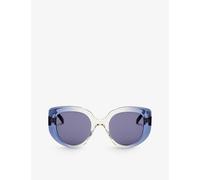Loewe Womens Gradient Blue Butterfly-frame Two-tone Acetate Sunglasses 1 Size