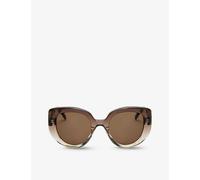 Loewe Womens Gradient Brown Butterfly-frame Two-tone Acetate Sunglasses 1 Size