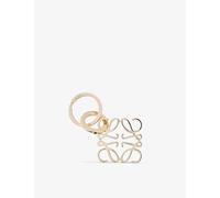 Loewe Womens Loewe Anagram Logo-Engraved Brass Keyring Gold
