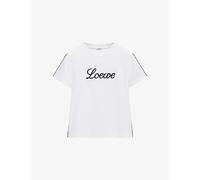 Loewe Womens Loewe Brand-Print Relaxed-Fit Cotton-Jersey T-Shirt White M
