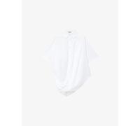 Loewe Womens Loewe Draped Asymmetric-Hem Cotton Shirt White 12