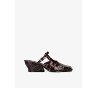 Loewe Womens Loewe Onda Leather Mules Wine Eur 41 / 8 UK Women
