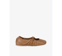 Loewe Womens Loewe Pebble Soft Ballerina Leather Flats Mid Brown Eur 40 / 7 UK Women