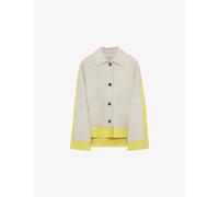 Loewe Womens Loewe Turn-Up Contrast Suede Jacket Light Grey 6