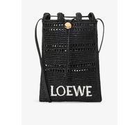 Loewe Womens Loewe x Paula's Ibiza Drawstring Pocket Raffia Cross-Body Bag Black 1 Size