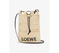 Loewe Womens Loewe x Paula's Ibiza Drawstring Pocket Raffia Cross-Body Bag Natural/Black 1 Size