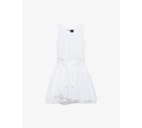 Loewe Womens Loewe x Paula's Ibiza Drawstring-Waist Layered Cotton-Jersey Mini Dress White 12