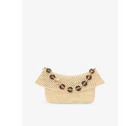 Loewe Womens Loewe x Paula's Ibiza Ola Medium Raffia Shoulder Bag Natural