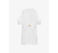 Loewe Womens Optic White Pebble Short-sleeved Cotton Mini Dress 12