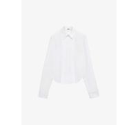 Loewe Womens Optic White Pleated Regular-fit Cotton Shirt 12