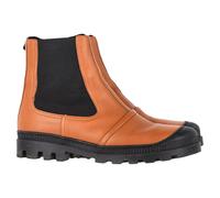 LOEWE Women's Preloved Chelsea Boots in Tan Leather in Black | Size: 3
