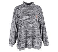 LOEWE Women's Preloved Melange Polo Jumper In Grey Cotton | Size: Small