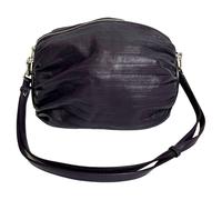 LOEWE Women's Preloved Pleated Bracelet Pouch Bag in Purple Leather
