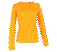 LOEWE Women's Preloved x Paula's Ibiza 3D Spike-Knit Sweater in Orange Polyester | Size: 34