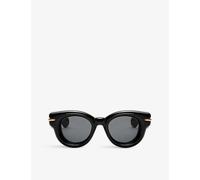 Loewe Womens Shiny Black Gsun444x01 Inflated Round-frame Nylon Sunglasses 1 Size