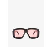 Loewe Womens Shiny Black X Paula's Ibiza Dive in Mask Square-frame Acetate Sunglasses