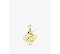 Loewe Yellow/gold Anagram Leather and Brass Charm