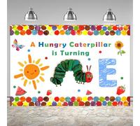Lofaris A Hungry Caterpillar is Turning One Happy Birthday Backdrop Sunshine Photocall Cartoon Caterpillar 1st Birthday Party Background Butterfly 6x4ft