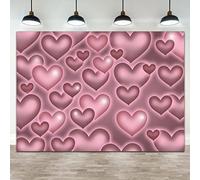 Lofaris Blackpink Heart Photo Backdrop Early 2000s Old School Backdrops 90s Birthday Party Banner Decorations Valentine's Day Glitter Heart 18th 30th Women Men Happy Birthday Background 7x5ft