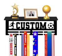 LOFART Personalized Medal Hanger Display Custom Trophy Shelf with Name Display Rack for Awards Ribbons Custom Medal Hanger Gifts for Athlete Teens Adults