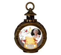 LOFART Personalized Photo Christmas Lantern Custom Memory Lanterns Custom Candlelight Lantern Ornament Christmas Tree Decoration Memorial Keepsake Sympathy Rememberance Gift (Style 1)