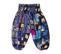 Lofbaz Kid's Patch Boho Pants - Blue - 12-13Y