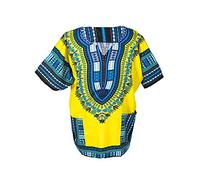 Lofbaz Traditional African Print Unisex Dashiki Size M Yellow