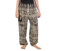 Lofbaz Women's Funky Drawstring Harem Genie Boho Pants Black L