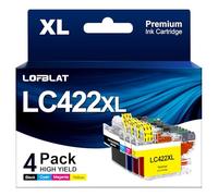 LOFBLAT LC422XL Ink Cartridges for Brother LC422 XL LC-422XLVAL Value Pack Compatible for Brother MFC-J5340DW MFC-J5345DW MFC-J5740DW MFC-J6540DW MFC-J6940DW (Black/Cyan/Magenta/Yellow,Pack of 4)
