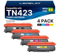 LOFBLAT TN423 TN421 Compatible Toner Cartridge to Replace Brother TN-423 TN-423BK TN-421 MFC-L8690CDW MFC L8690CDW DCP-L8410CDW MFC-L8900CDW HL-L8260CDW HL-L8360CDW Black Cyan Yellow Magenta, Pack of
