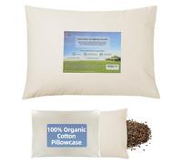 LOFE Organic Buckwheat Pillow for Sleeping - 14''x20'', Adjustable Loft, Breathable for Cool Sleep, Cervical Support for Back and Side Sleepers(Tartary Buckwheat Hulls)